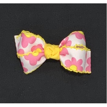 Pink (Hot Pink) Daisy Bow - 3 inch